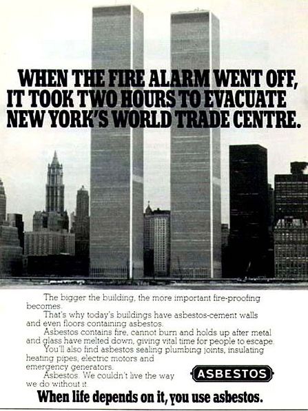 World Trade Center asbestos advert.
